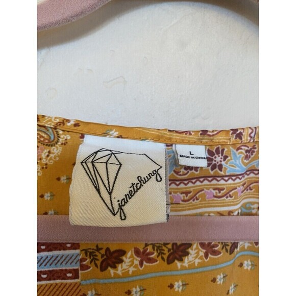Janetchung Yellow Short Duster Spring/Summer Sz.L - Picture 3 of 4